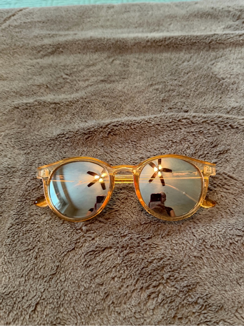 Target Amber Translucent Round Sunglasses